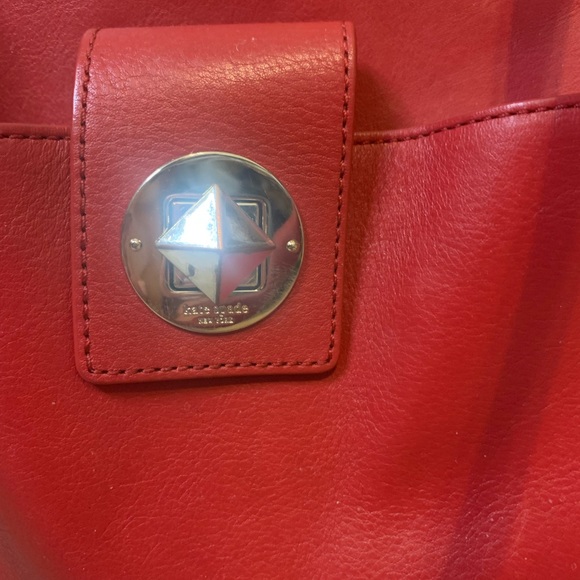 Kate Spade bright Red Satchel Travel Bag - Picture 8 of 8